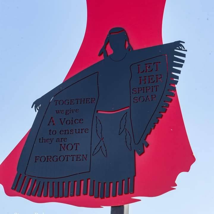 “The Journey of Hope” Red Dress monument in Prince George