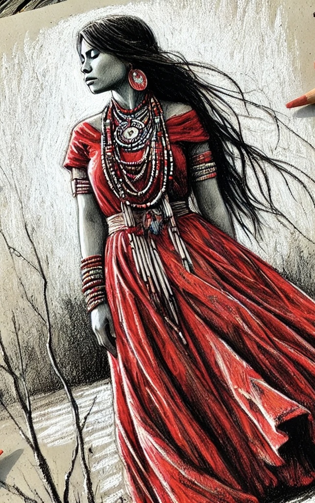 Inuvik-Drum-Community-Art-Showcase_-Red-Dress